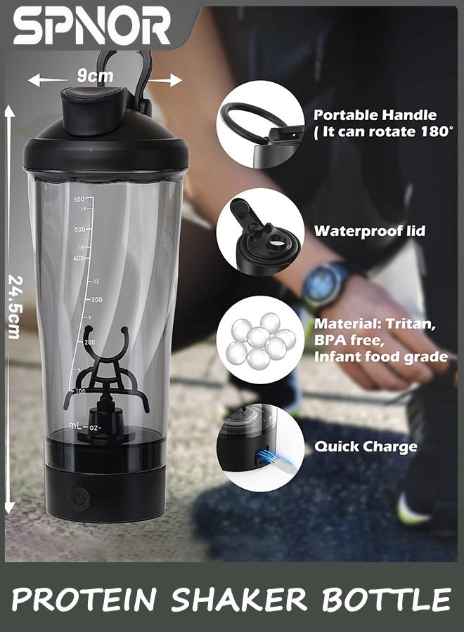 Spnor Protein Shaker Bottle, 24oz Rechargeable Electric Protein Shake Mixer, Shaker Cups for Protein Shakes and Meal Replacement Shakes - Image 3
